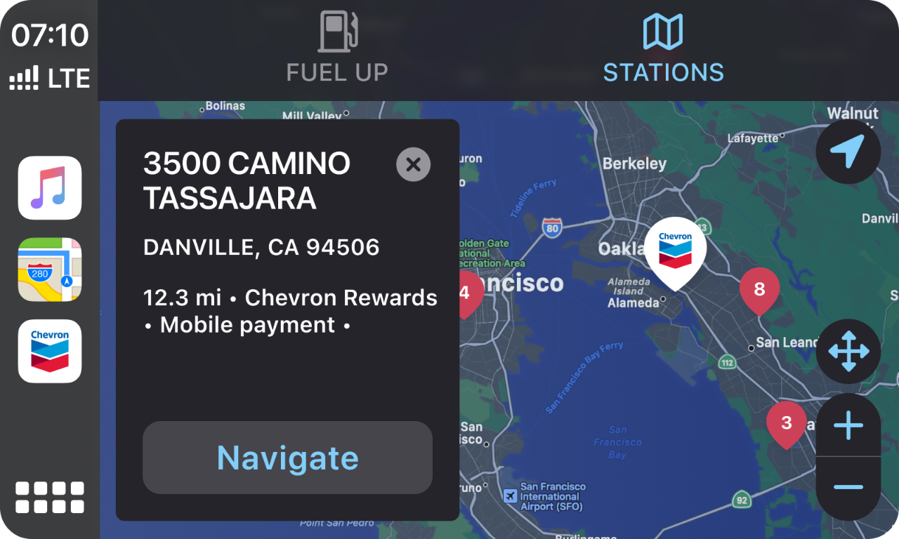 Search for station screen on app