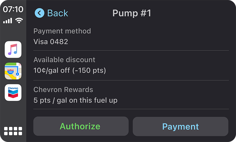 Confirm and authorize your payment screen