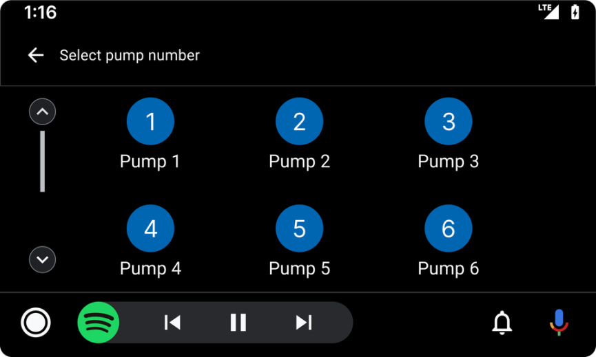 Select pump screen