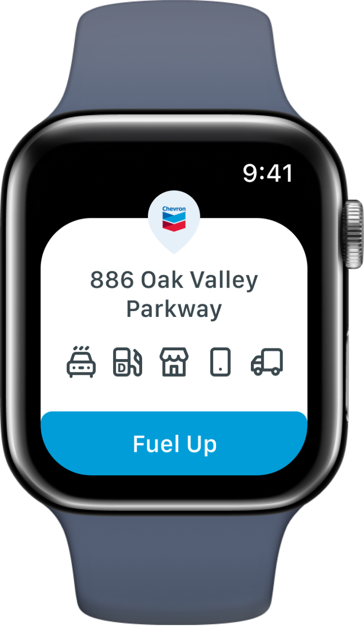 Fuel up apple watch chevron app