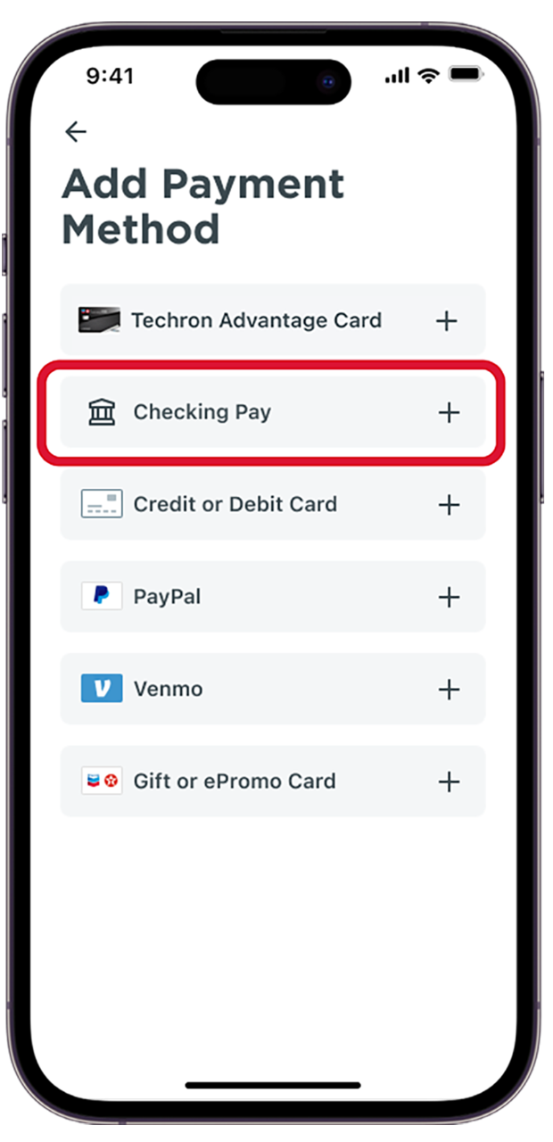 From Add payment method Select Gift Card