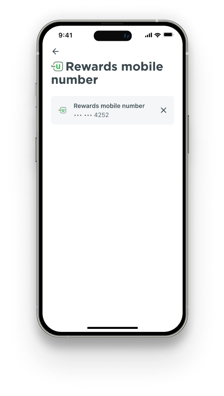 app rewards mobile number screen