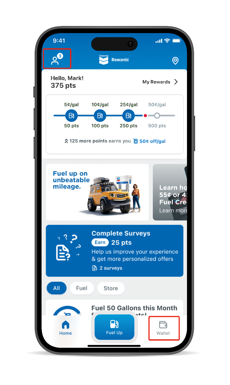 Step 1/ Select Wallet from the main navigation window