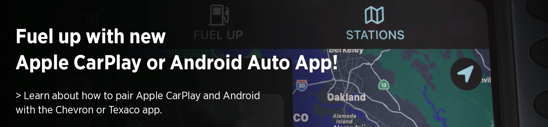 Fuel up with new Apple CarPlay or Android Auto app